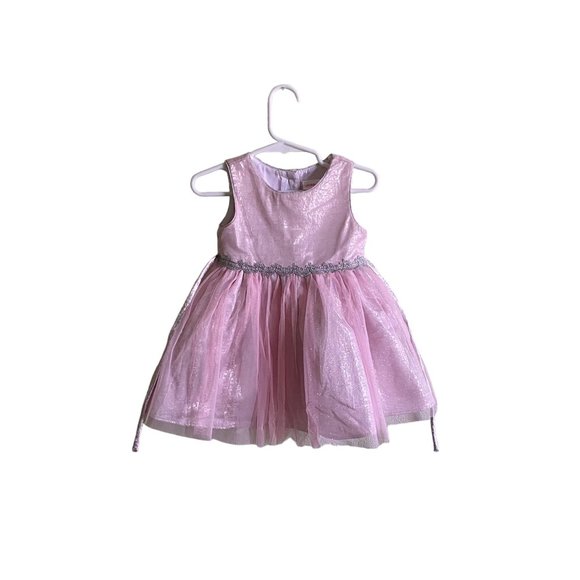Youngland Toddler Baby Girls Pink and Silver Party Dress Spring Summer | Size 2T - Picture 1 of 12